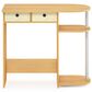 HOMLUX 32" Computer Desk with Two Drawers in Beech and White, , large