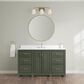 37B Lucerne 60" Single Bathroom Vanity in Deep Olive Green with Marble Top and Backsplash, , large