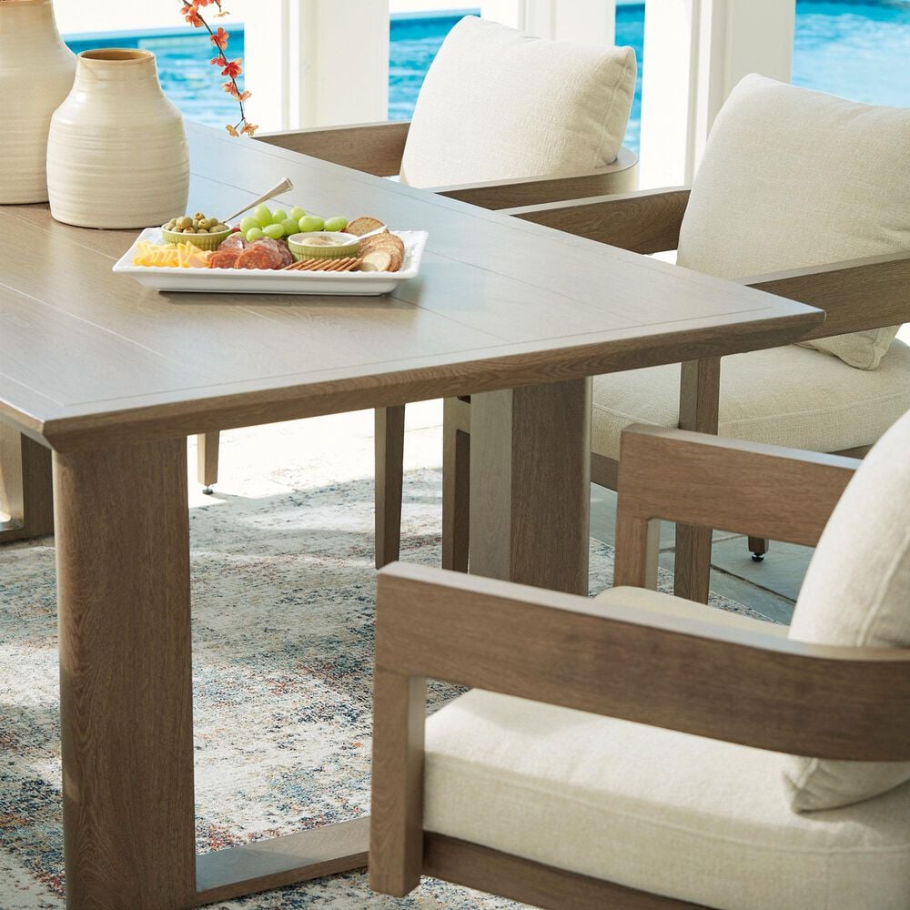 Ashley Serene Bay Outdoor Dining Table in Dark Brown, , large