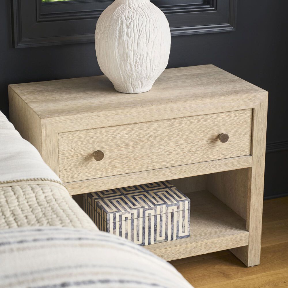 Furniture Worldwide Oasis 1-Drawer Nightstand in Dockside with USB Ports and AC Outlets, , large