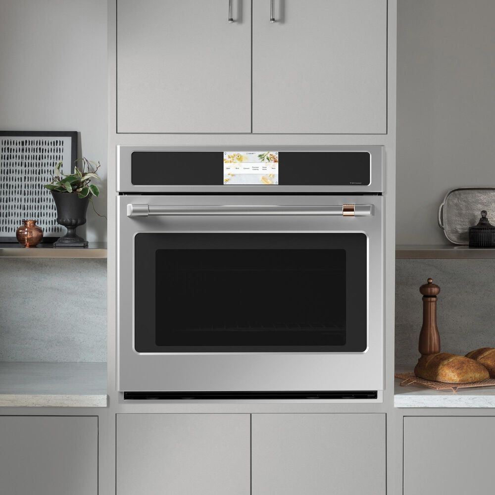 Cafe 2-Piece Kitchen Package with 30" Smart Built-In Convection Single Wall Oven and 36" Touch Control Induction Cooktop in Stainless Steel, , large