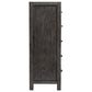 Nicolette Home Plum Creek 5 Piece Queen Upholstered Storage Bedroom Set in Ravenwood Black, , large