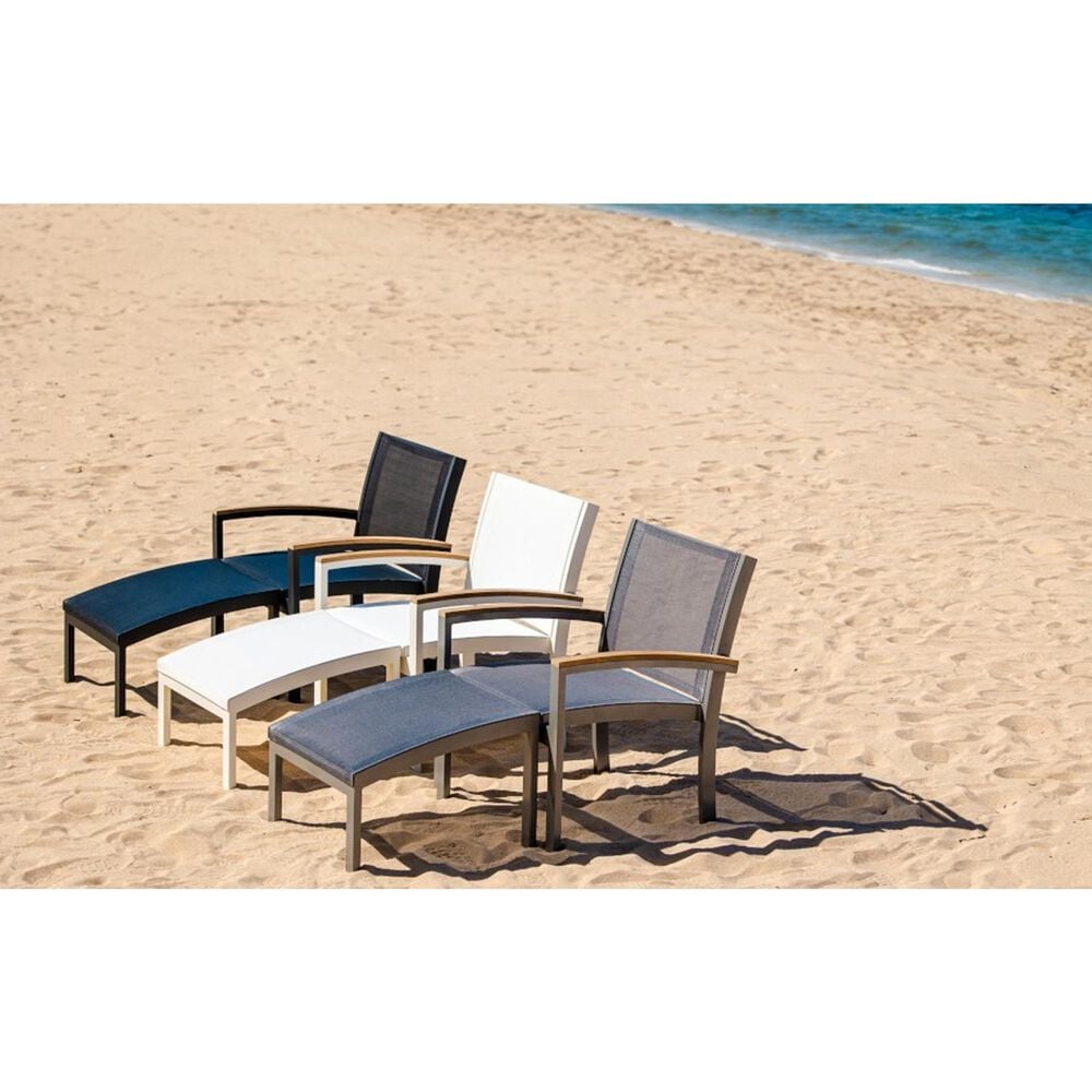 Three Birds Casual Tribeca Outdoor Ottoman in Black, , large