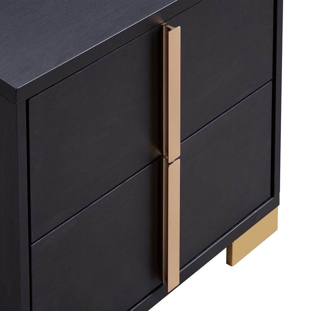 Pacific Landing Marceline 2-Drawer Nightstand in Black, , large