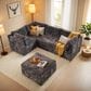 HOMLUX 5-Piece Mod Sectional with Chaise in Gray, , large