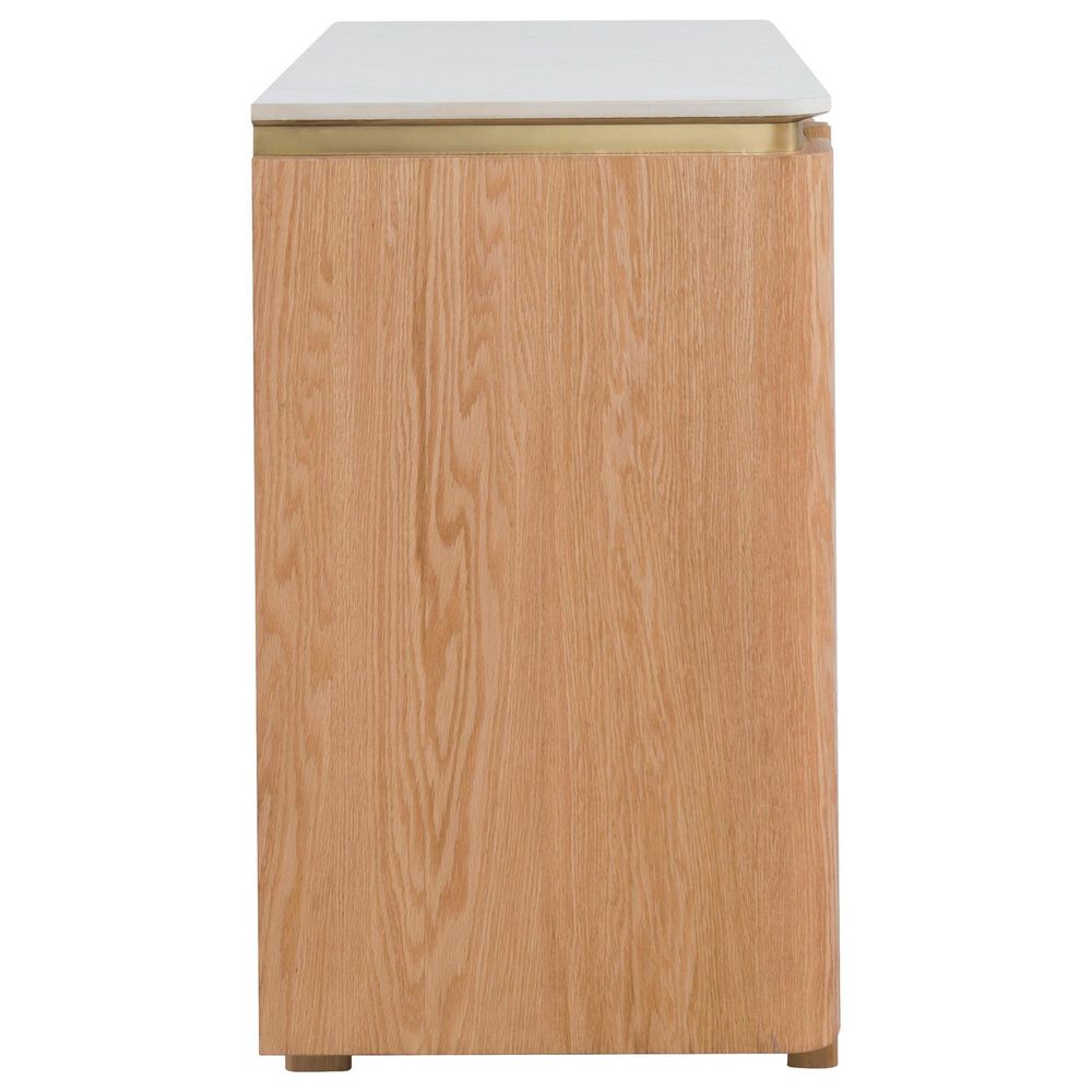 Fairfield Chair Portobello 4-Door Chest in White, Light Brown and Brushed Brass, , large