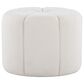 LumiSource Daisy Upholstered Ottoman in White, , large