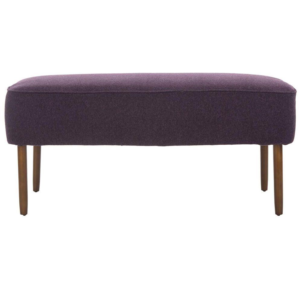 Safavieh Levi Bench in Plum/Natural Oak, , large