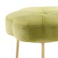 Linon Home Decor Seraphina Vanity Stool with Green Cushion in Gold, , large