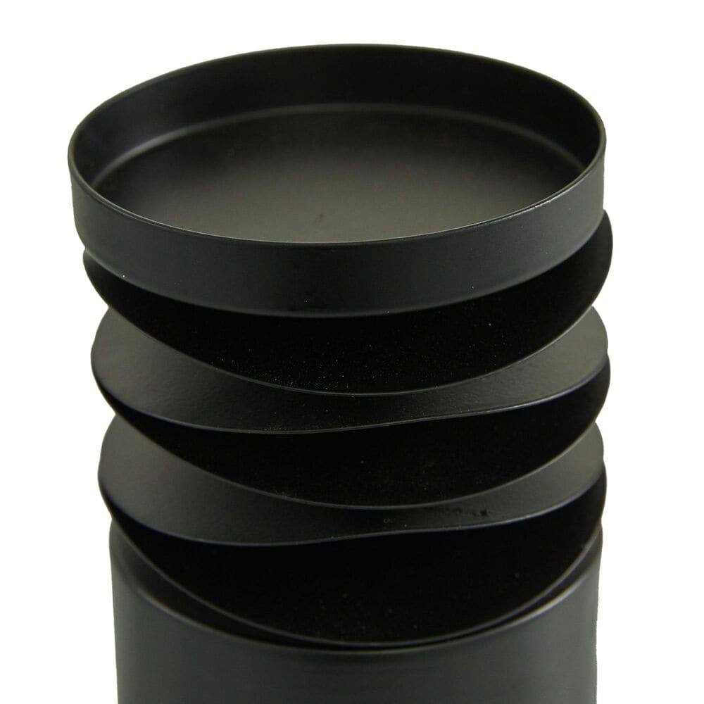 Maple and Jade Metal Decorative Candle Holder in Matte Black &#40;Set of 3&#41;, , large