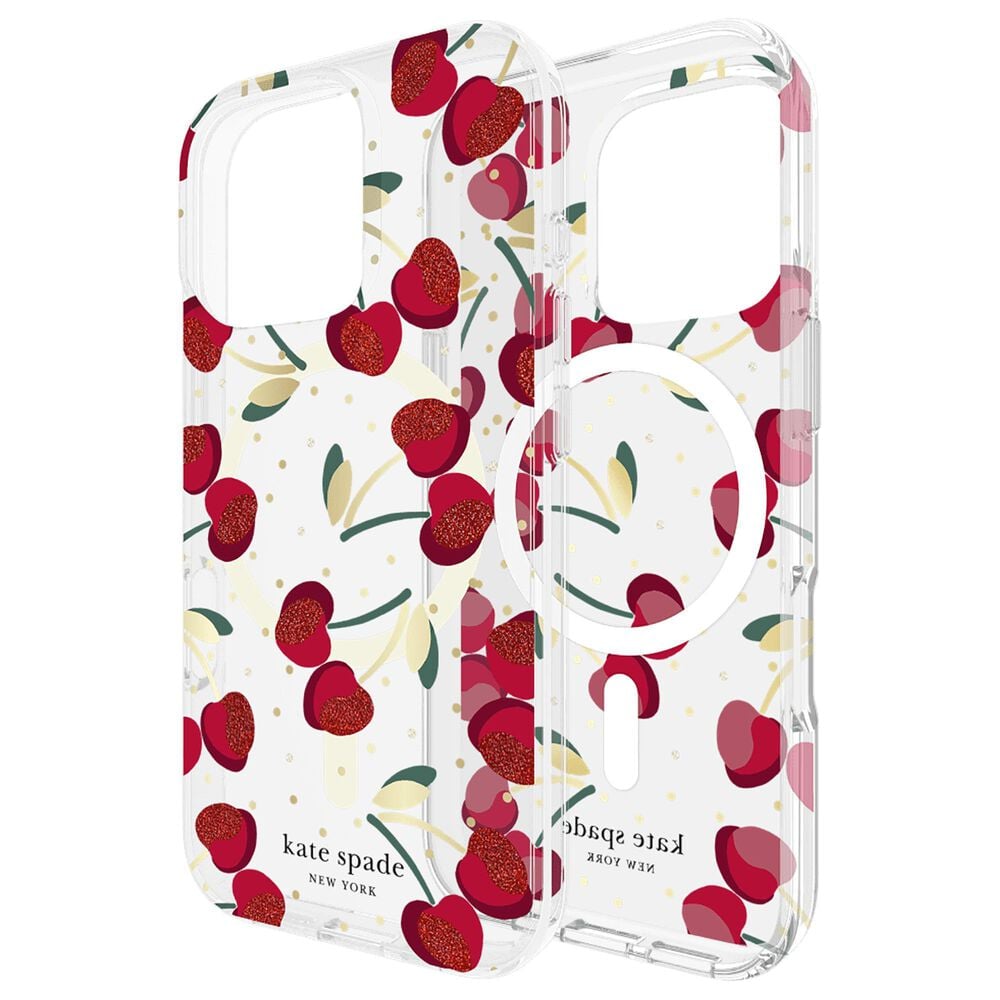 Kate Spade Protective MagSafe Case for Apple iPhone 16 Pro in Cherry Dot, , large