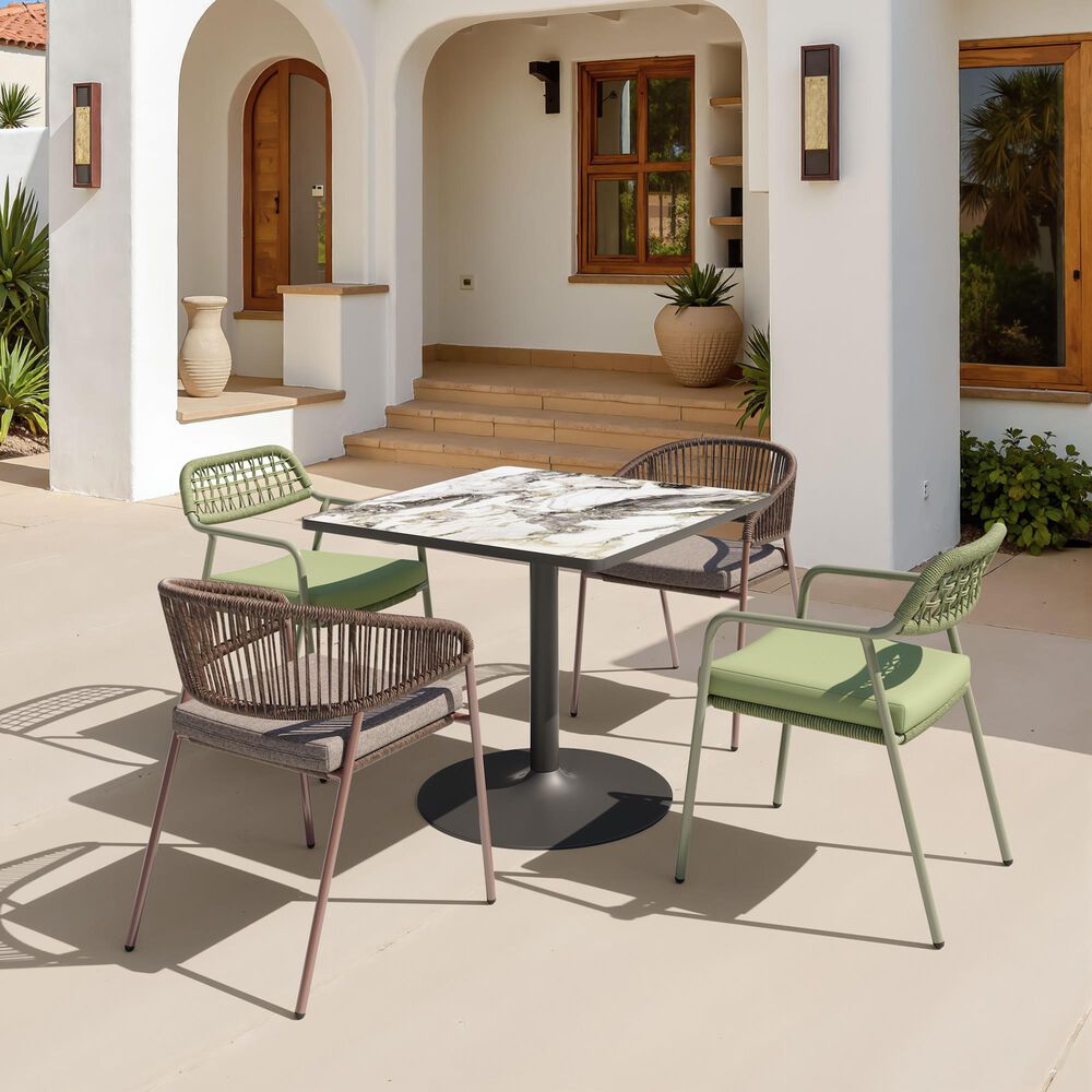 Zuo Modern Rio Outdoor Dining Chair in Green (Set of 2), , large