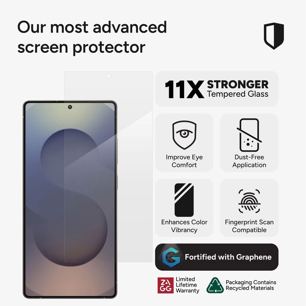 Zagg InvisibleShield XTR4 Glass Screen Protector for Samsung Galaxy S25 Ultra in Clear, , large