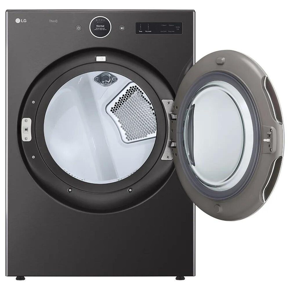 LG 5 Cu. Ft. Front Load Washer and 7.4 Cu. Ft. Smart Front Load Electric Dryer Laundry Pair in Black Steel, , large