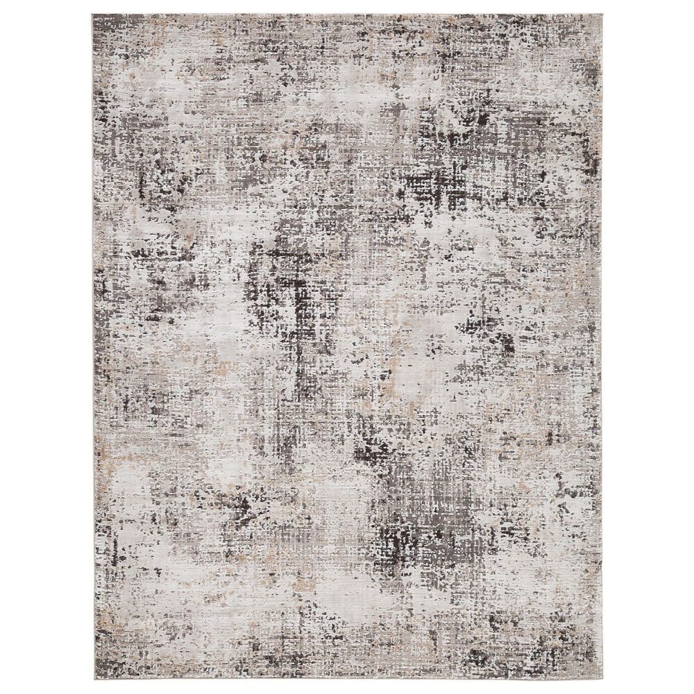 Ashley Elaning 5" x 7" Black, Gray and Cream Area Rug, , large
