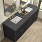James Martin Vanities Myrrin 72" Double Vanity Carbon Oak with 3 cm Parisien Bleu Quartz Top, , large