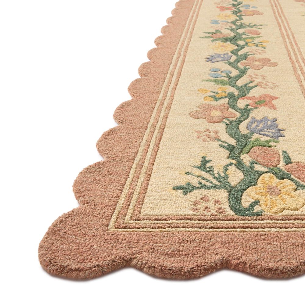 Rifle Paper Co. x Loloi Thistle Blush and Multicolor 5' x 7'6" Area Rug, , large