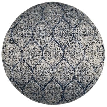 Safavieh Madison MAD604G-5R 5" Round Navy/Silver Area Rug, , large