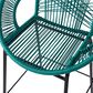 Hearth and Haven Ferrara Outdoor Faux Wicker Barstool in Teal (Set of 2), , large