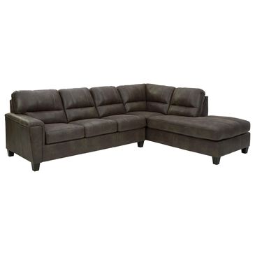 Signature Design by Ashley Navi 2-Piece Right Facing Sleeper Sectional with Chaise in Smoke, , large