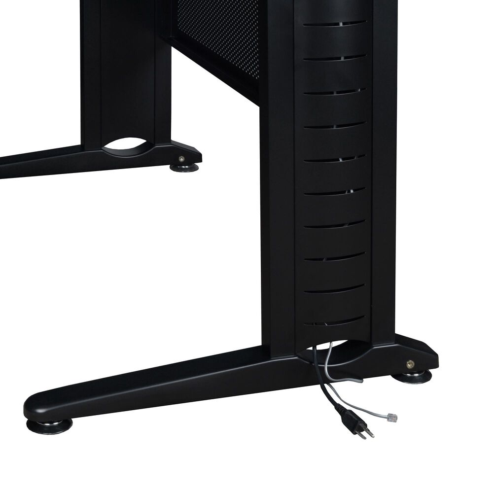 Regency Global Sourcing Fusion 72&quot; Double Pedestal L-Desk with Return in Cherry, , large