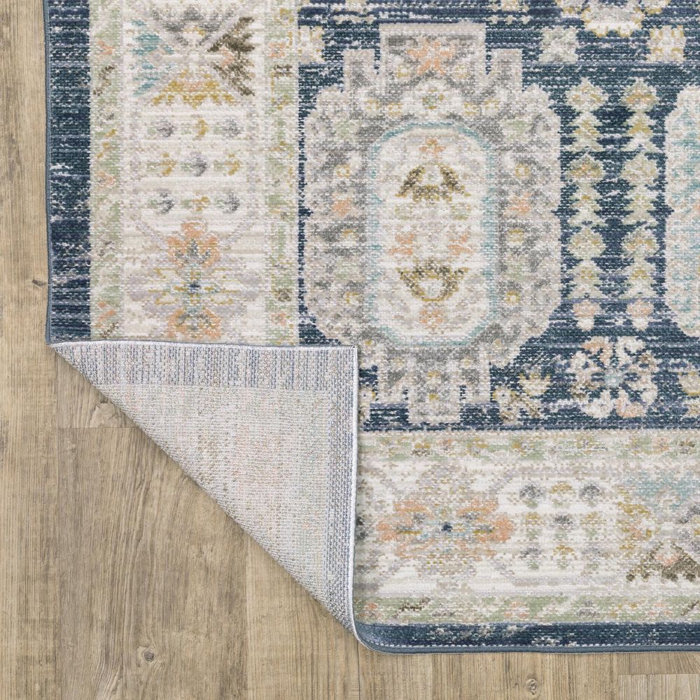 ROW by Oriental Weavers Cavett CAV07 Blue and Gold 9'10" x 13' Area Rug, , large