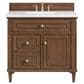 James Martin Vanities Lorelai 36" Single Vanity in Mid-Century Walnut with 3 CM White Zeus Quartz Top, , large