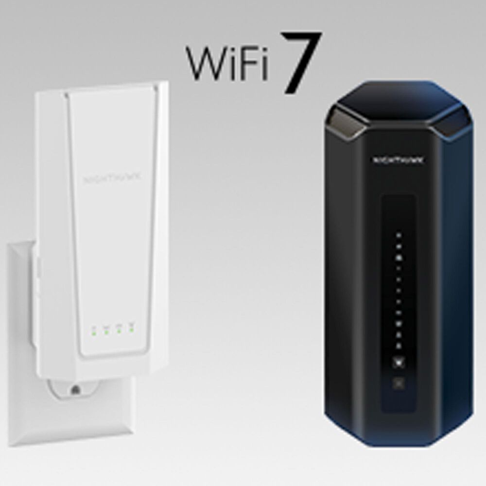 NETGEAR Nighthawk Wi-Fi 7 Dual-Band Range Extender in White, , large