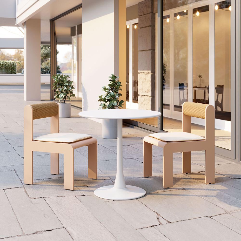Zuo Modern Island Side Chair in White &#40;Set of 2&#41;, , large