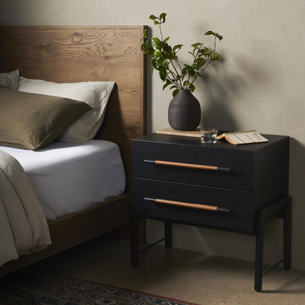 Four Hands Rosedale 2 Drawer Nightstand in Ebony Oak, , large