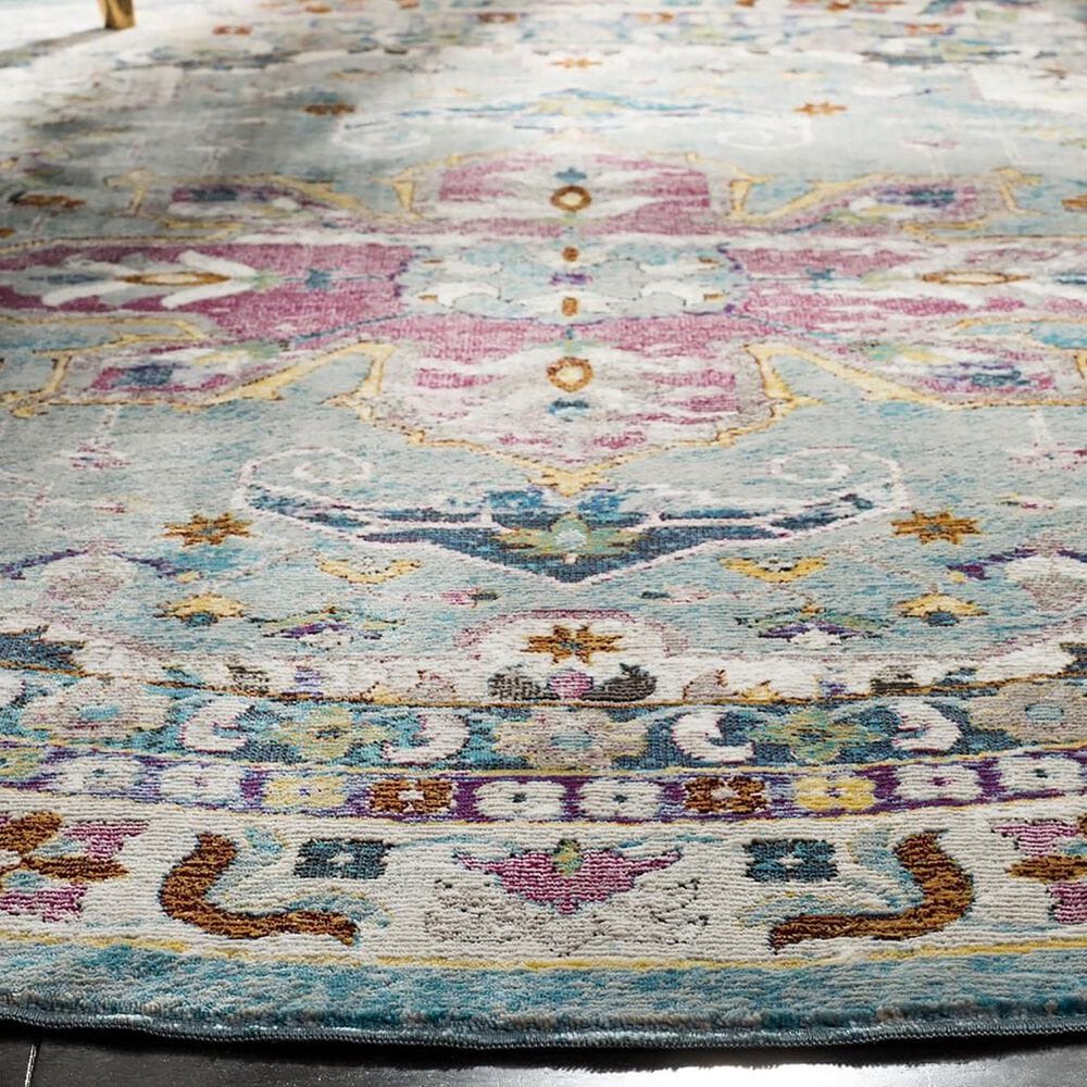 Safavieh Aria 6&#39;6&quot; Round Green and Creme Area Rug, , large