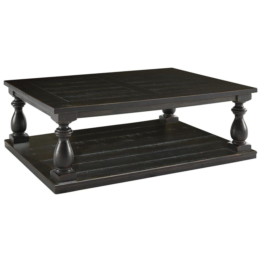 Signature Design by Ashley Mallacar Rectangular Cocktail Table in Black, , large
