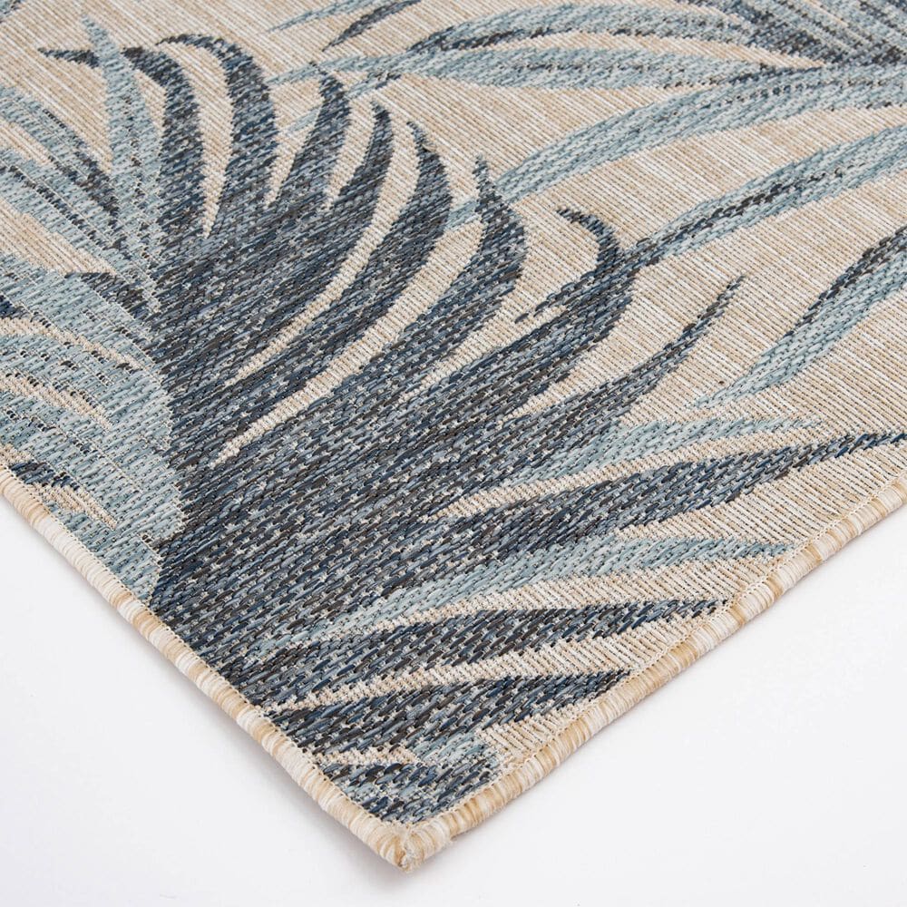Central Oriental Melbourne Dalan 7&#39;10&quot; x 9&#39;10&quot; Vanilla and Lagoon Area Rug, , large