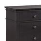 Riva Ridge Oxford Queen Panel Bed with Two Nightstands in Black, , large