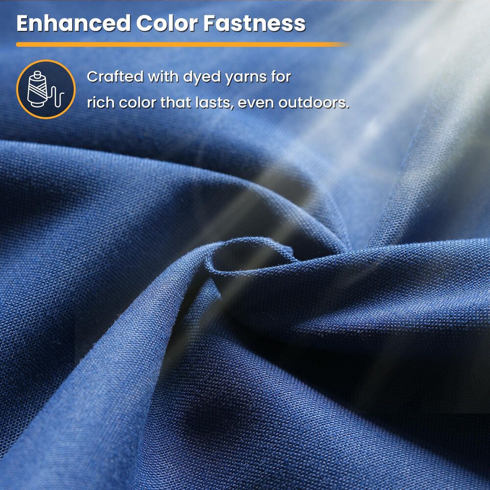 HOMLUX 3-Piece Patio Conversation Set with Swivel Chairs in Navy Blue, , large