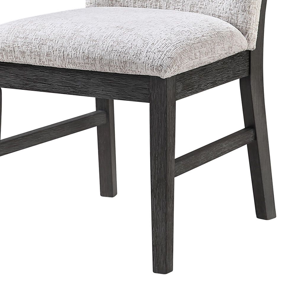 Modern Market Side Chair with Beige Upholstered in Dark Brown, , large