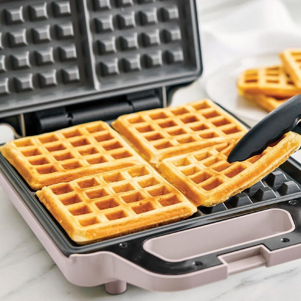 Green Pan Advanced 4-Square Waffle Maker in Clay, , large