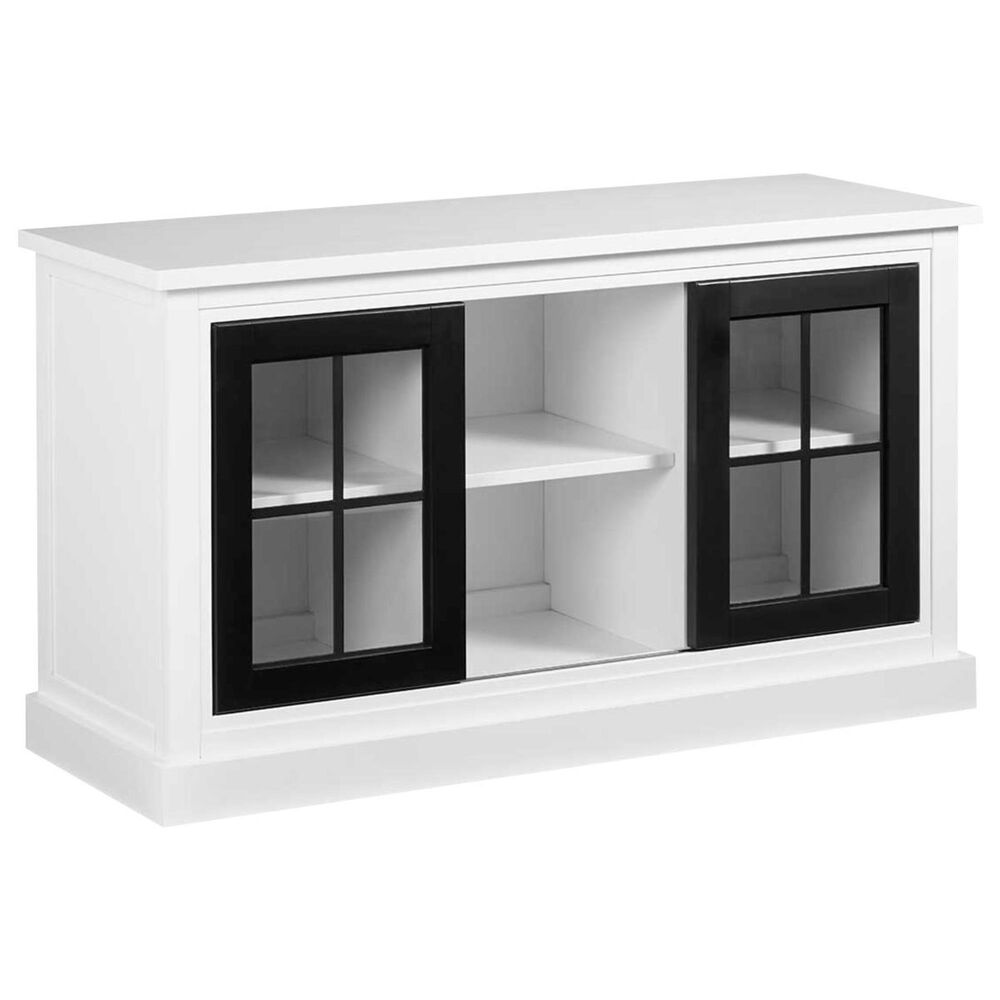 Tiddal Home Habitat 50" Console Table in Snow and Black, , large
