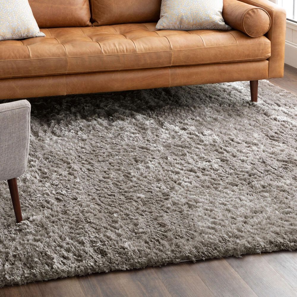 Karastan Billow Shag 5&#39;3&quot; x 8&#39; Taupe Area Rug, , large