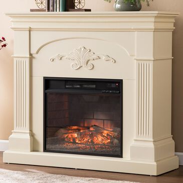 Southern Enterprises Andca Electric Fireplace in Ivory, , large