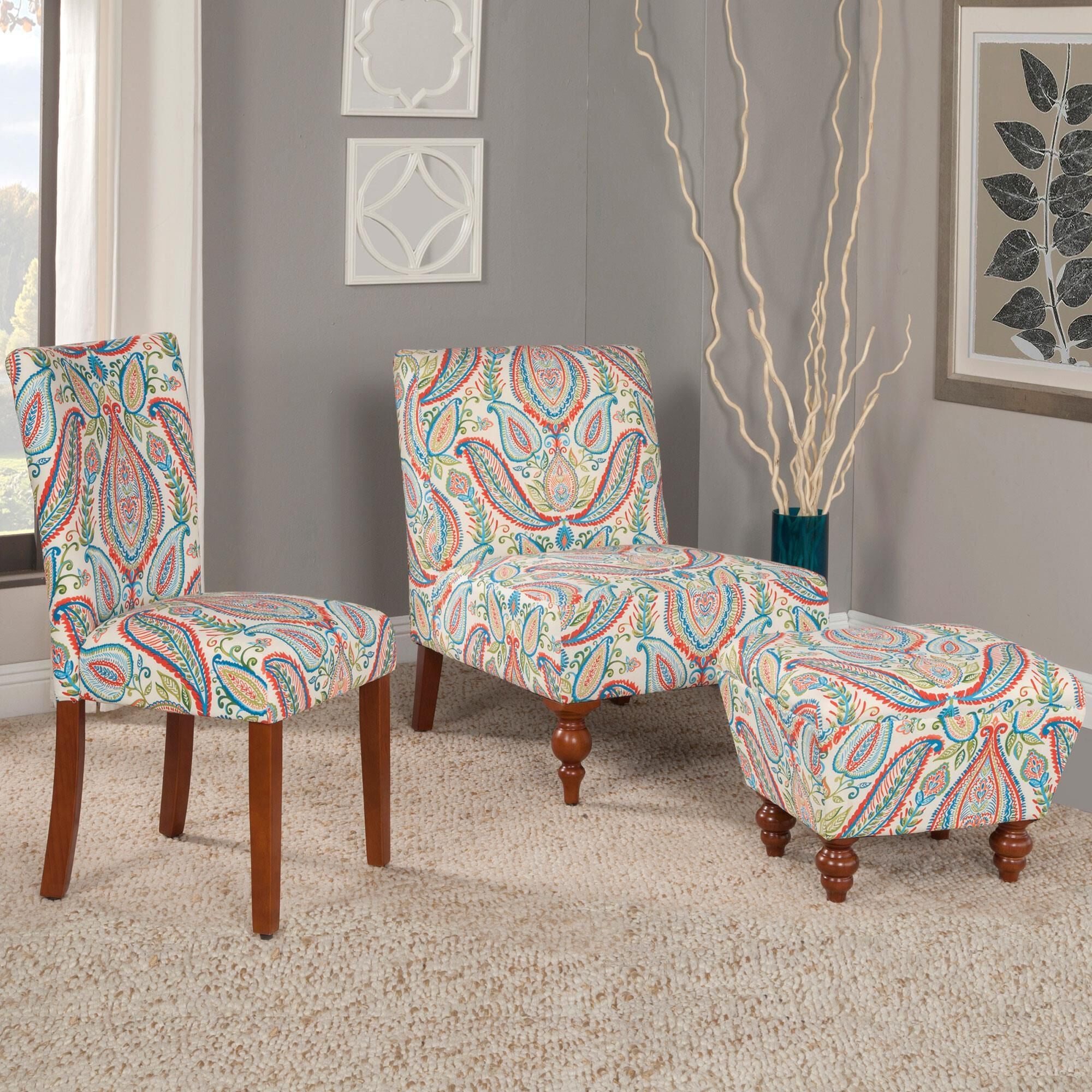 Teal and brown chair hot sale