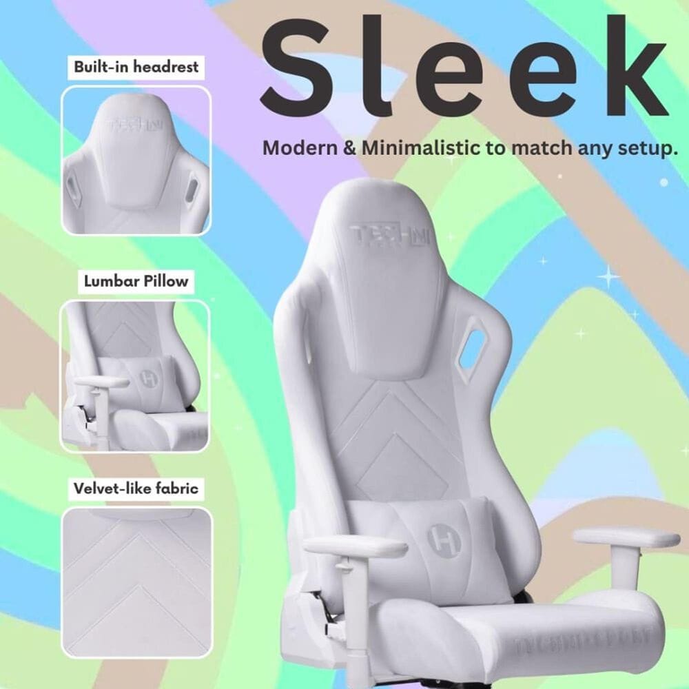 Rta Products Llc Gaming Chair in White, , large