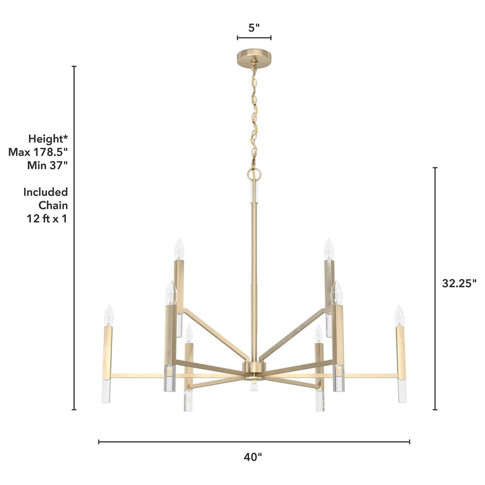 Hunter Sunjai 9-Light Chandelier in Alturas Gold, , large