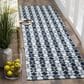 Safavieh Montauk Southwestern 2"3" x 6" Ivory, Blue and Black Runner, , large