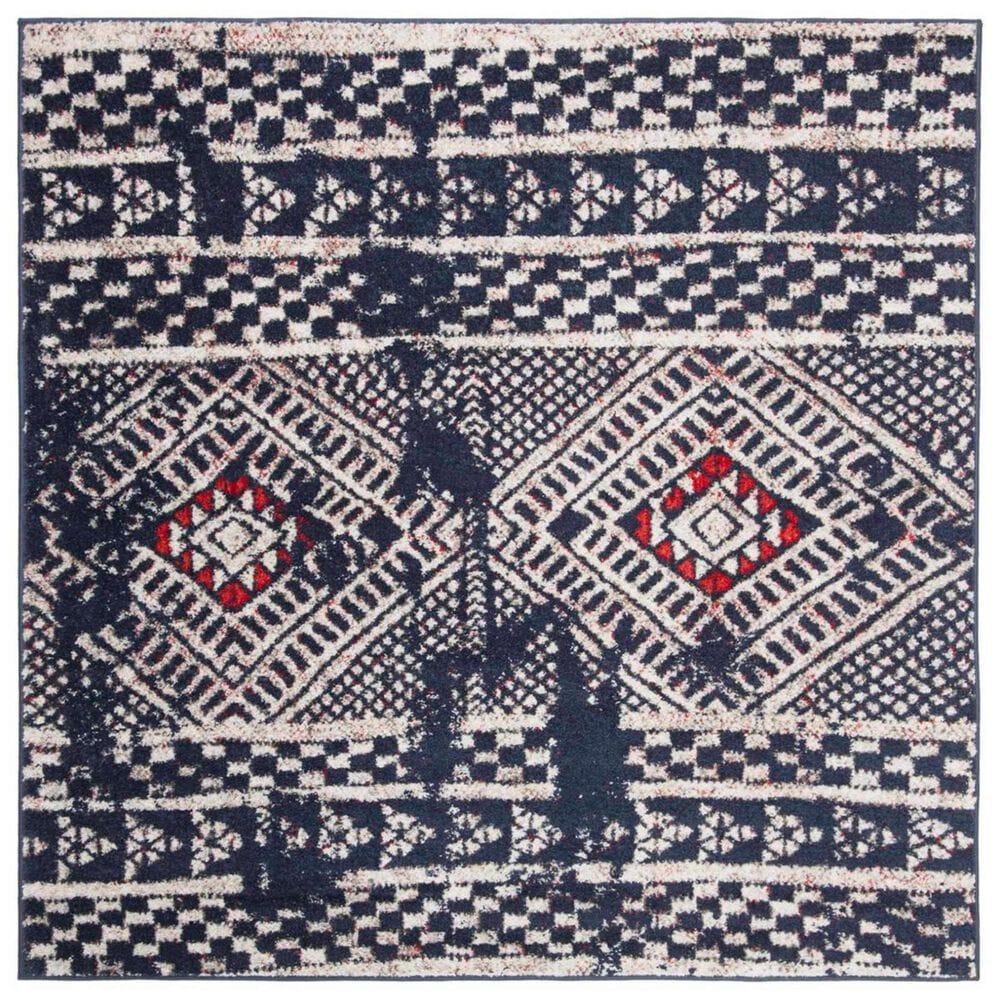 Safavieh Adirondack ADR202N 6&#39; Square Vintage Navy and Light Grey Area Rug, , large