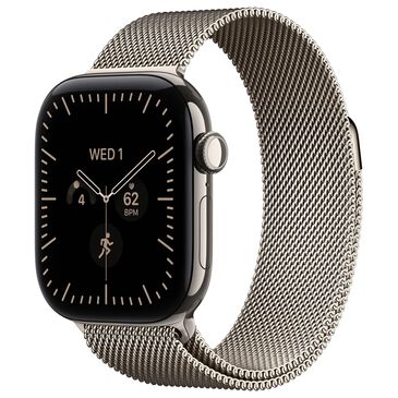 Apple Watch Series 12 (GPS + Cellular) 42mm Natural Titanium Case with Natural Milanese Loop, , large