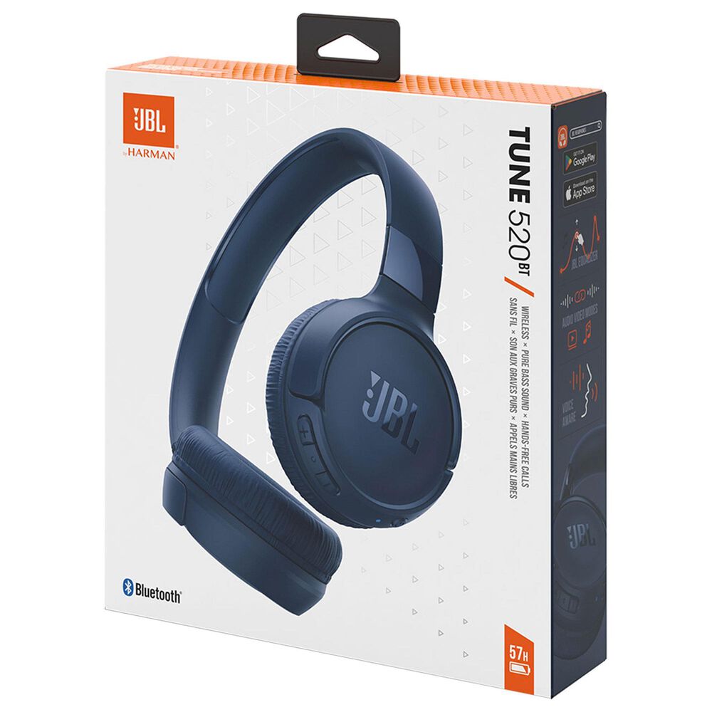 JBL Tune 520BT Wireless On-Ear Headphones in Blue, , large