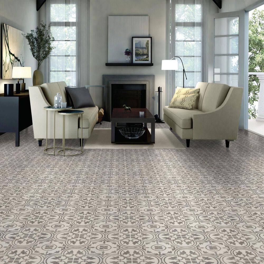 Dal-Tile Memoir Petal Grey 12&quot; x 12&quot; Ceramic Tile, , large