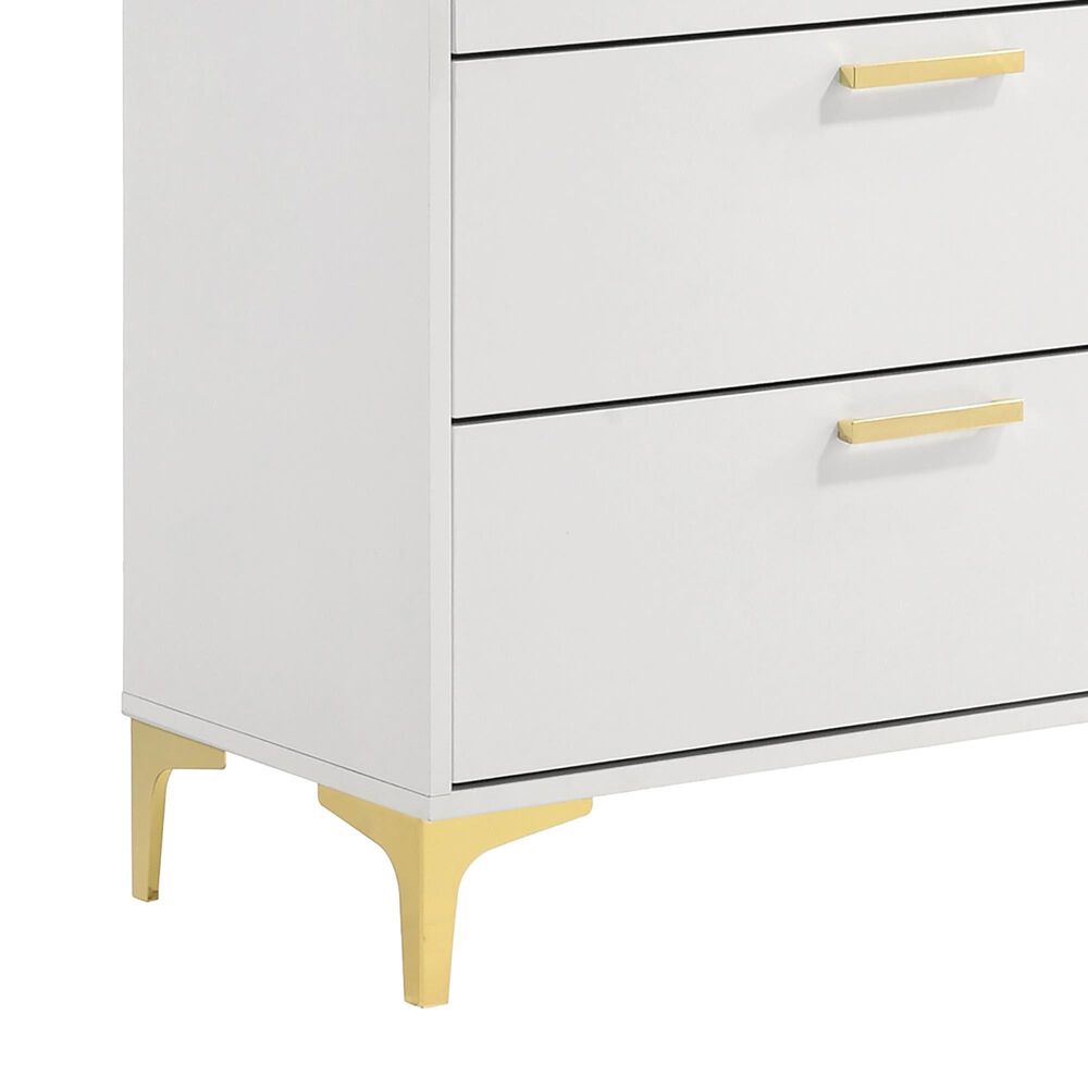 Pacific Landing Kendall 6-Drawer Dresser in Gold and White, , large