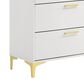 Pacific Landing Kendall 6-Drawer Dresser in Gold and White, , large
